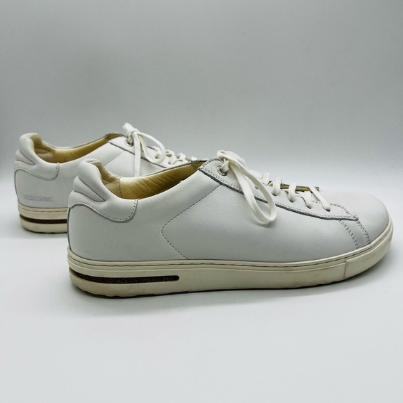 BIRKENSTOCK MEN’S WHITE LEATHER LACE UP SNEAKERS SIZE 12 - Picture 4 of 10
